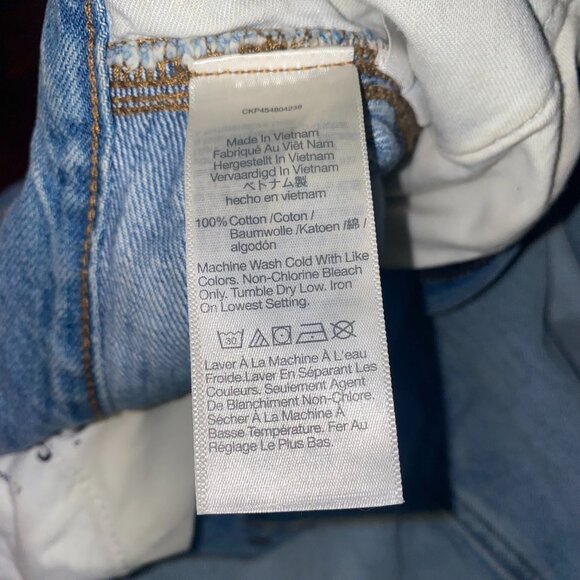 Madewell Light Wash Denim Midi Skirt with Front Slit - Picture 5 of 10